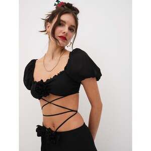 For Love & Lemons Adella Top XL / Black